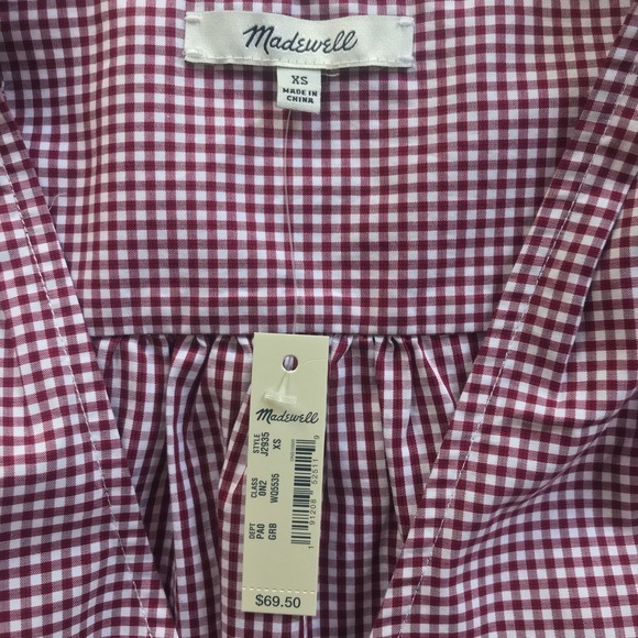 🌟Host pick🌟Madewell Gingham Wrap Top🌸 - Picture 8 of 8